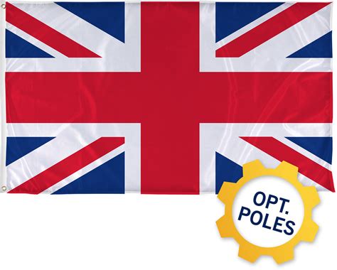 United kingdom flag are the flags of the three countries that are united under one monarch and is a combination of their heraldic flags: United Kingdom Flag W/ Optional Flagpole - Union Jack British Flag Print Clipart - Full Size ...