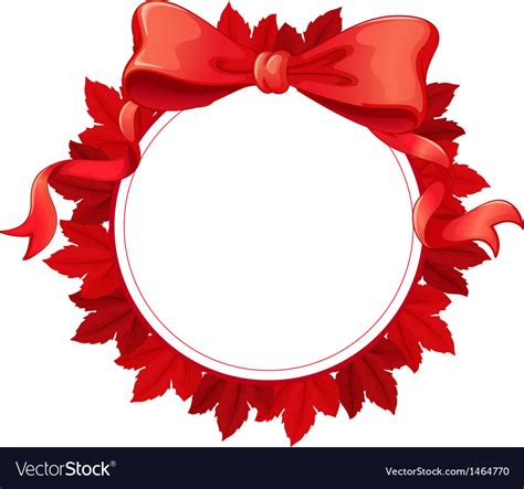 A Round Template With A Red Ribbon Royalty Free Vector Image