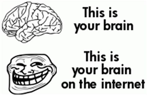 Brain Internet Meme Troll Face Rage Comics Viral Humor Funny T Shirt