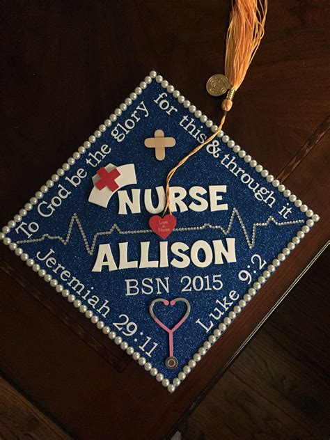 Bsn Graduation Cap Nurse Allison Bsn Graduation Cap Graduation Cap