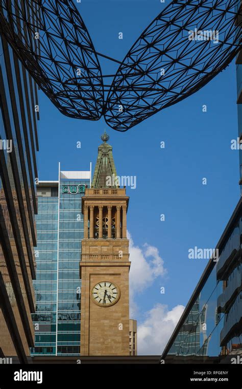 Australia Queensland Brisbane City Hall Tower Stock Photo Alamy