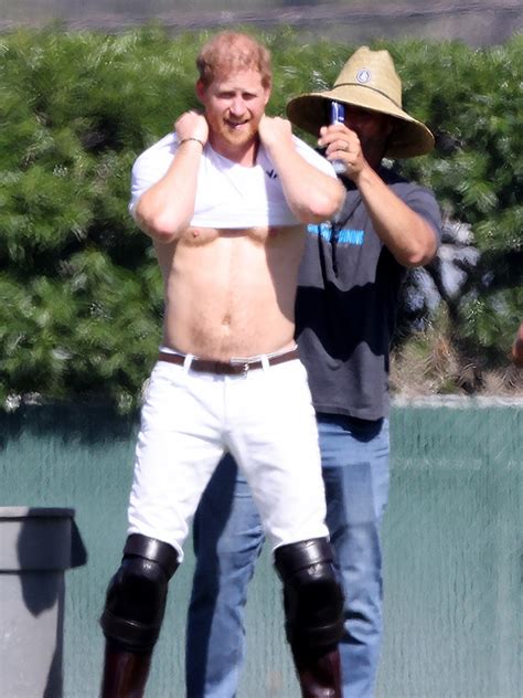 Prince Harry Seen Shirtless During Polo Match Photos Hollywood Life