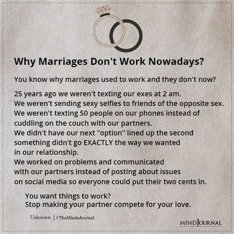 why marriages don t work nowadays marriage quotes