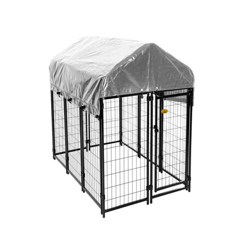 Kennelmaster 6 Ft X 4 Ft X 6 Ft Welded Wire Dog Fence Kennel Kit