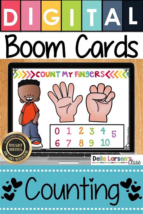 The Digital Boom Cards For Counting Numbers With Hands And Fingers In