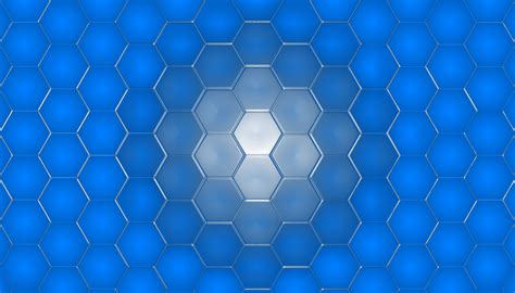 33 Blue Hexagon Wallpaper