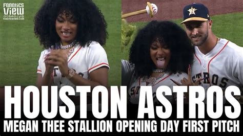 Megan Thee Stallion Throws Out First Pitch At Houston Astros Opening