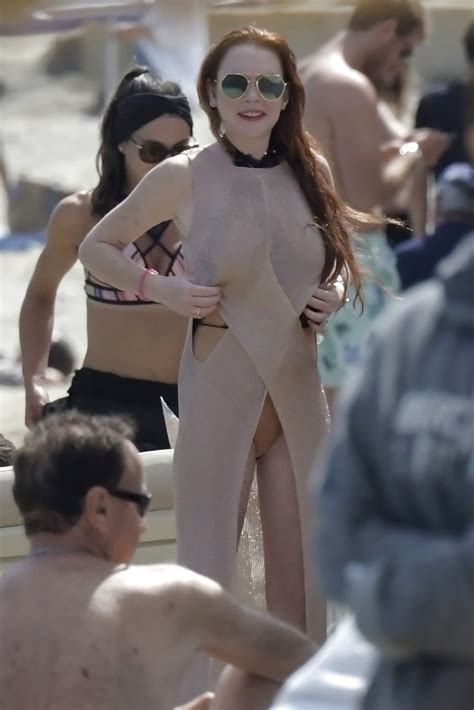 Lindsay Lohan Bikini Mykonos