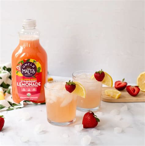 Strawberry Lemonade Seltzer Uncle Matts Organic