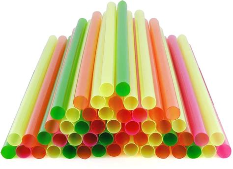 Rampro X Large Giant Disposable Plastic Drinking Straws In Assorted