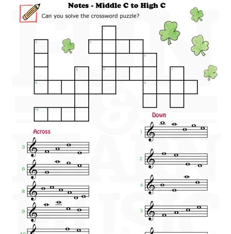Fun And Learn Music Music Worksheets Treble Clef Middle C To High C