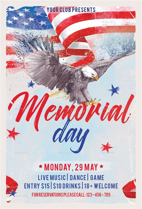 Memorial Day Flyer By Oloreon Graphicriver