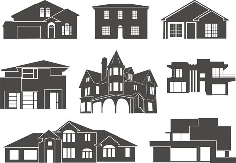 House Silhouette Building Clip Art Vector House Png Download 1584