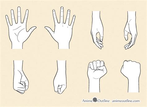 How To Draw Anime Hands Step By Step Animeoutline