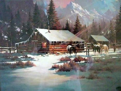 Pin By William Hiatt On Cowboy On Winter Painting Country Art