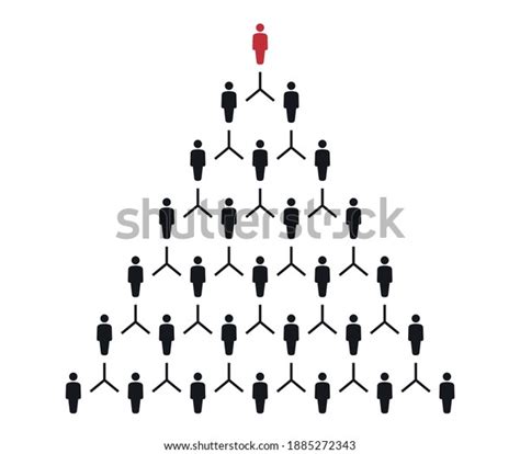 People Pyramid Team Leader Business Career Stock Vector Royalty Free