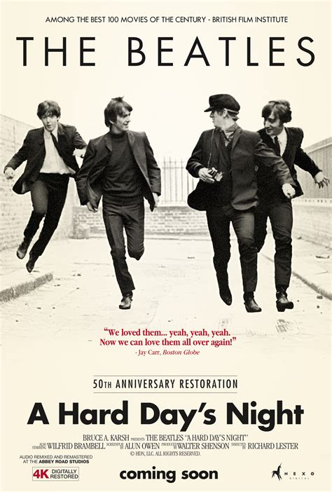 La Película De Los Beatles “a Hard Days Night” Regresa A Las Salas De