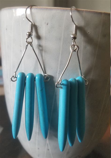 Turquoise Chandelier Earrings Etsy