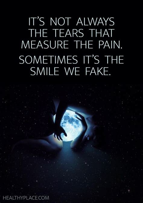 Depression Quote Its Not Always The Tears That Measure The Pain