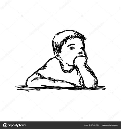Sad Little Boy Drawing At Getdrawings Free Download