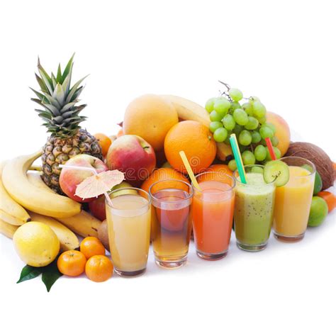 Fruits Smoothies Summer Cool Drinks Top View Macro Stock Image Image