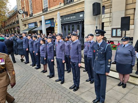 Cadets At Remembrance In Peterborough And Whittlesey Atc 115 Squadron