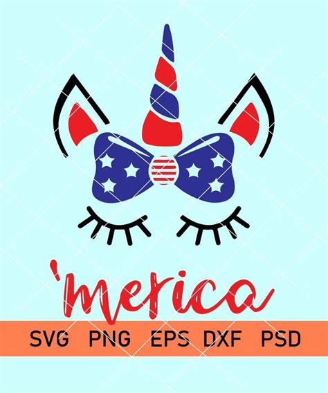 Patriotic unicorn svg, 4th of July Svg, America Svg, Merica unicorn svg