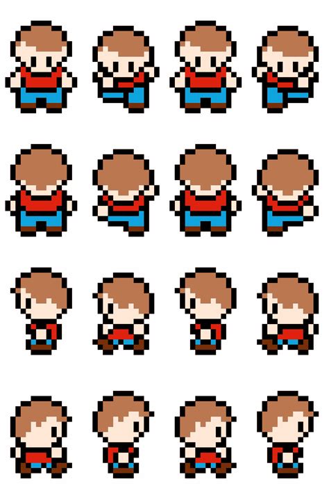 Pixel Art Character Template Gwyneth Edge