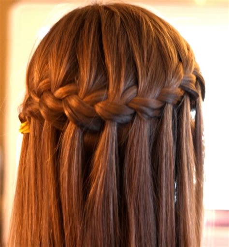 Smooth flyaways and curl the ends of your hair for a soft finish. Waterfall Braid Hairstyle - Classic Waterfall Braid for ...