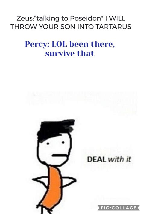 deal with it 2 percy jackson funny percy jackson memes percy jackson characters