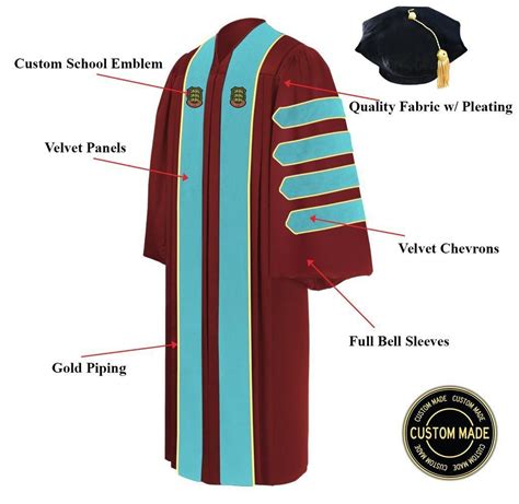 Custom Doctoral Graduation Gown And Tam Package Doctorate Regalia