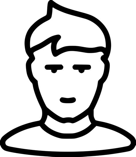 Male User Outlined Interface Symbol Svg Png Icon Free