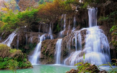 Beautiful Waterfall Streams Bing Theme Wallpaper Wallpapers View