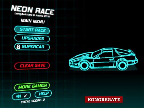 Neon Race Funny Car Games