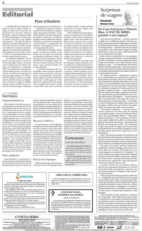 Edição De 07 De Junho De 2016 Jornal A Voz Da Serra