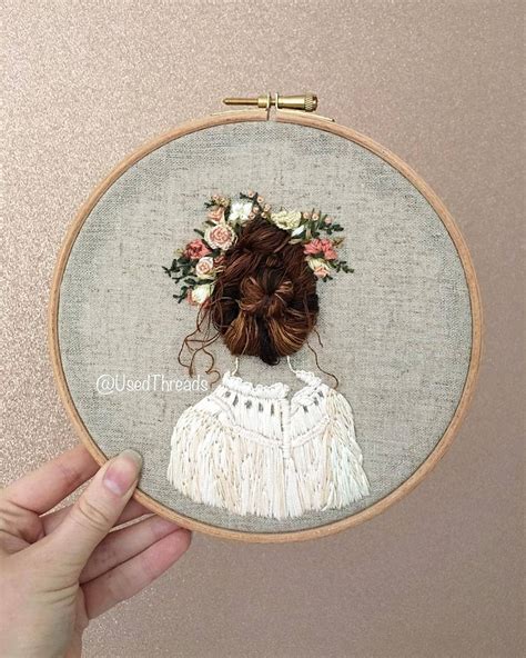 Check spelling or type a new query. #embroideryblog @usedthreads . . . Thinking of letting her go. Original hair bun girl #use ...