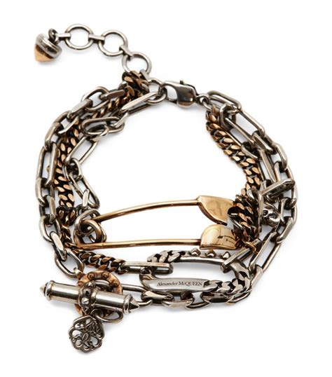 Alexander Mcqueen Safety Pin Chain Bracelet Harrods Au