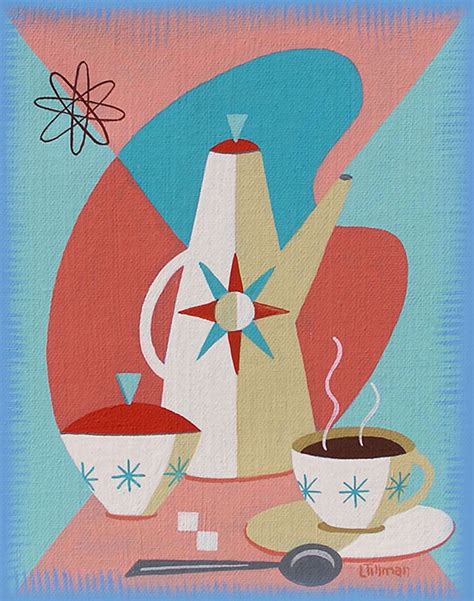 Mid Century Modern Limited Edition Print From Original Etsy Mid