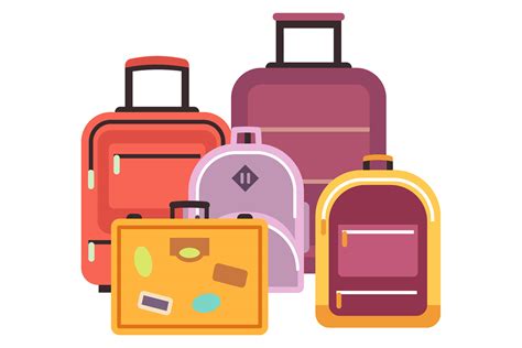 Travel Bags Pile Luggage Icon Cartoon Graphic By Microvectorone