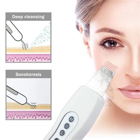 ultrasonic skin scrubber rechargeable face spatula