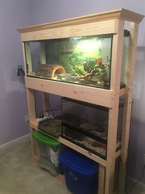 Pin By Krystle Morris On Cages Fish Tank Stand Reptile Tank Reptile