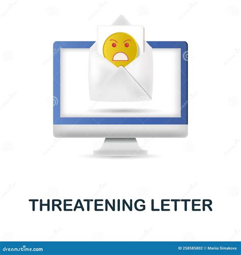 threatening letter icon monochrome simple line harassment icon for templates web design and
