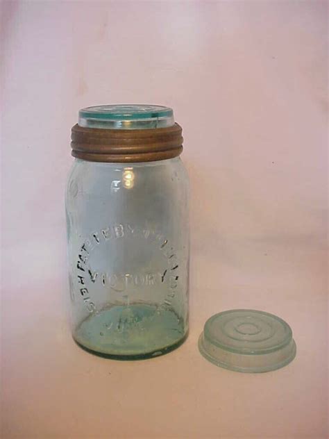Patd Feby 9th 1864 Victory 1 Quart Canning Fruit Jar With Original