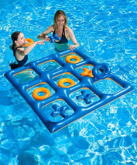 party goers will love this unique tic tac toe board that s easy to inflate deflate pool