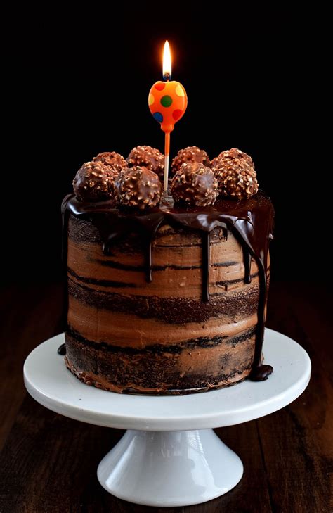 Think about matching the design to her personality so. Chocolate Hazelnut Semi Naked Cake with Dark Chocolate ...