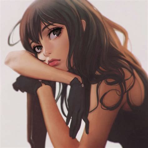 Pin Em Black Hair Anime Girl