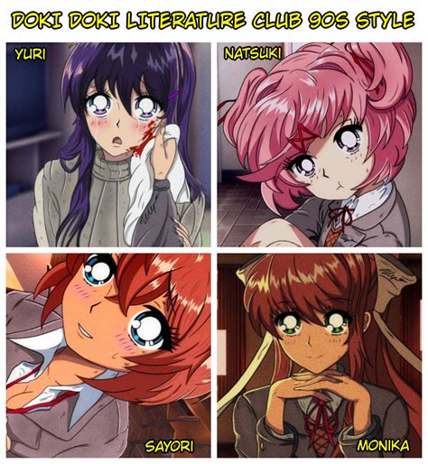 Doki Doki Literature Club Anime 90s Style By Suuslimegirl On Deviantart