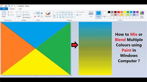How To Mix Or Blend Multiple Colours Using Paint In Windows Computer