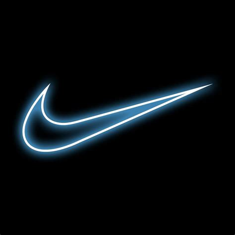 Blue Neon Nike Logo Icon Fond d écran téléphone Fond d écran néon Logo néon