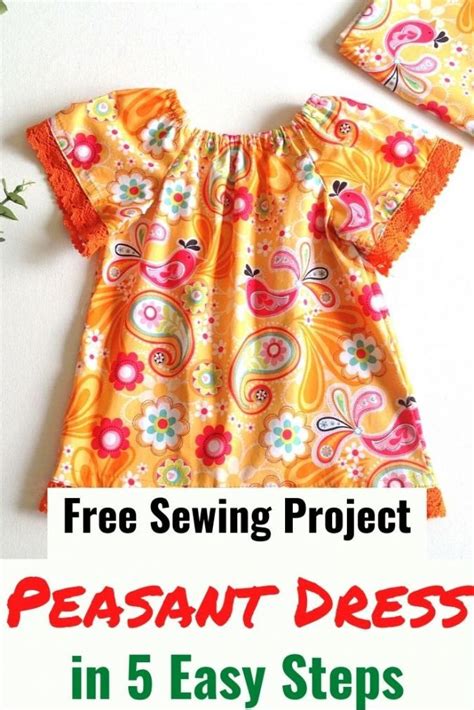 Make A Pretty Peasant Dress Free Diy Sewing Pattern Artofit